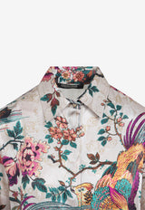 Floral Print Silk Shirt