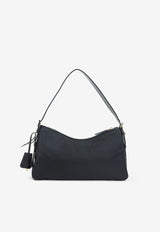 Large Aimée Re-Nylon and Leather Shoulder Bag