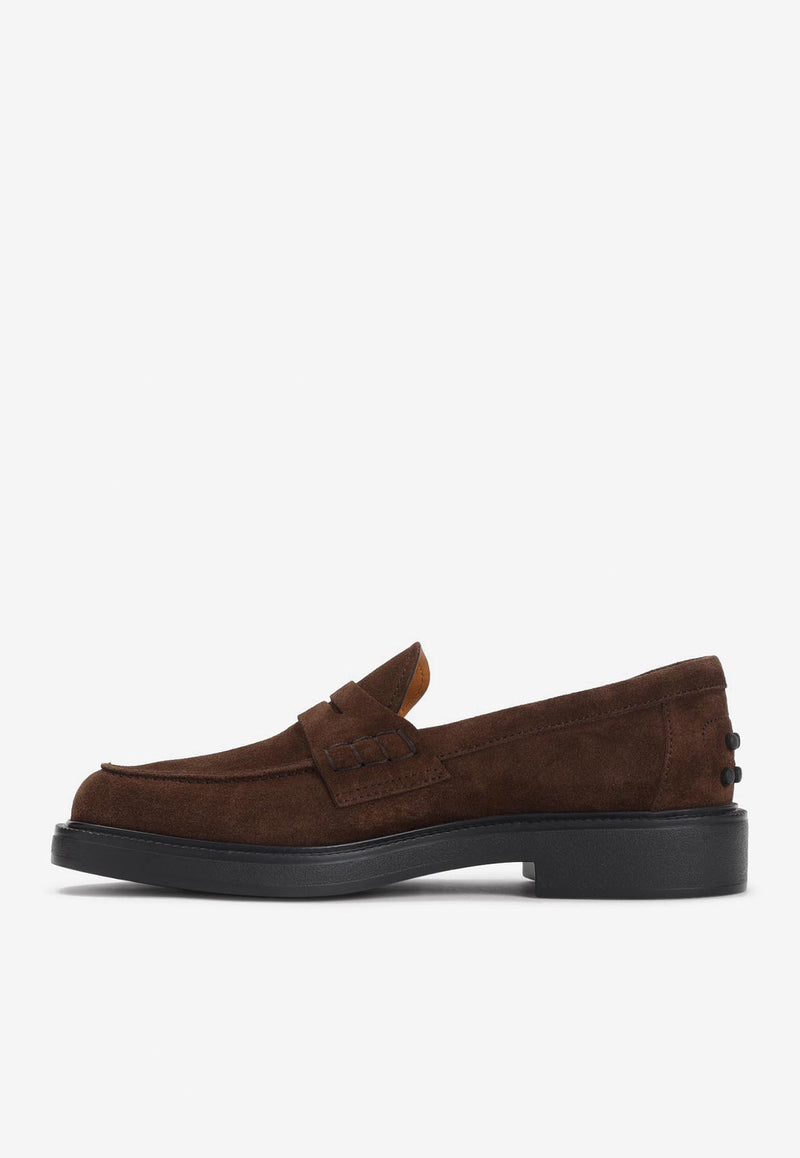 Suede Penny Loafers