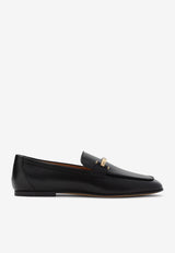 Logo Bar Leather Loafers