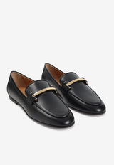 Logo Bar Leather Loafers