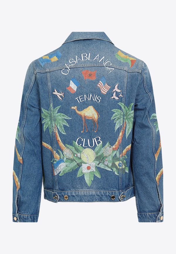 Palms Embellished Denim Jacket