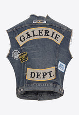 All-Over Patches Denim Vest