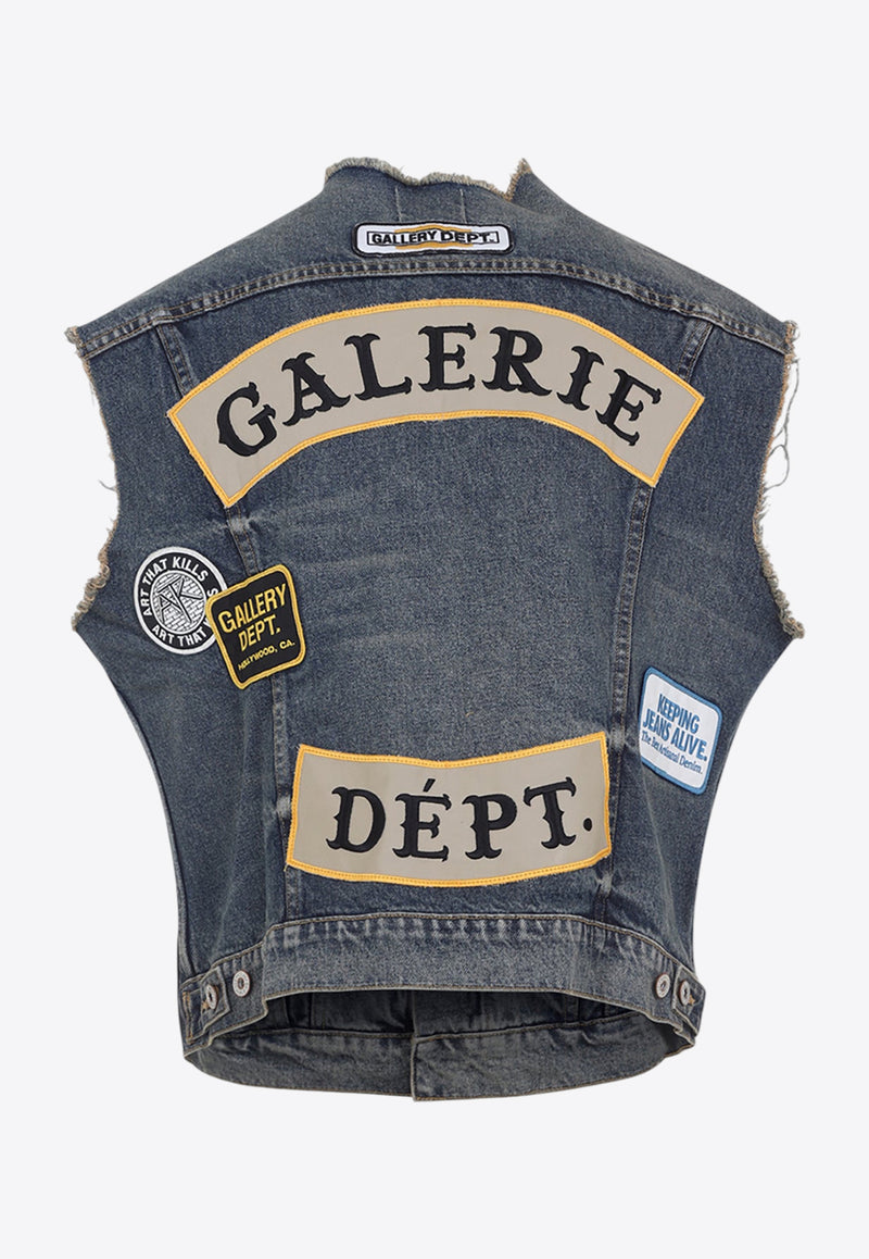 All-Over Patches Denim Vest