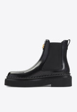 VLogo Leather Ankle Boots