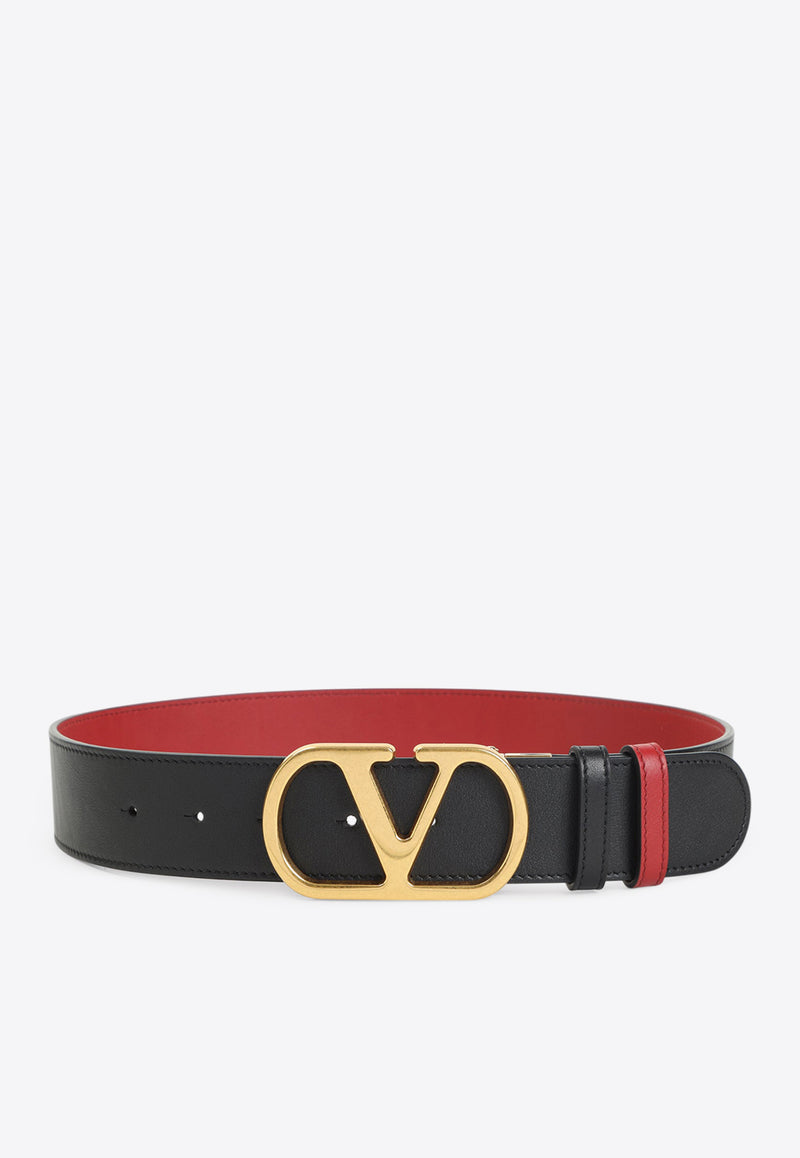 Reversible VLogo Leather Belt