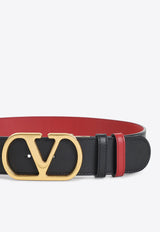 Reversible VLogo Leather Belt