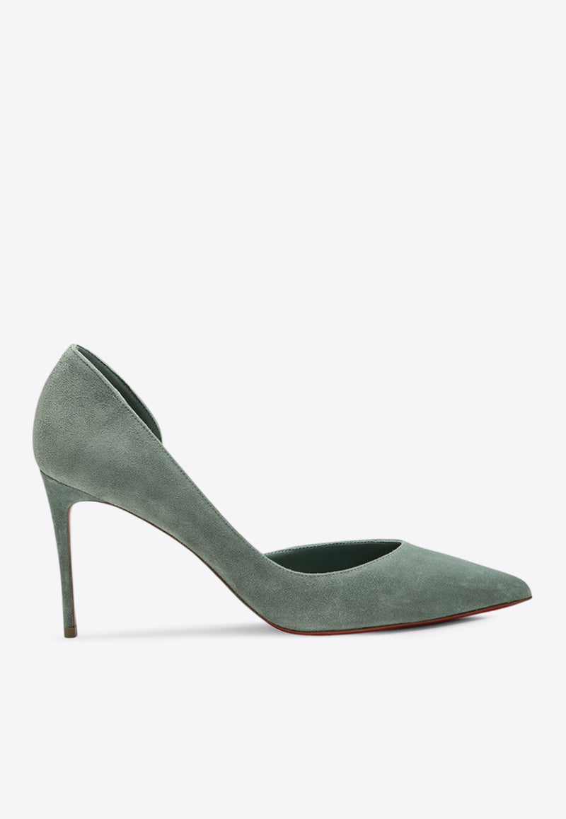 Christian Louboutin Kate 85 Suede Pumps Sage 1210045VEL/R_LOUBO-E766