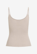 Logo Rib Knit Tank Top