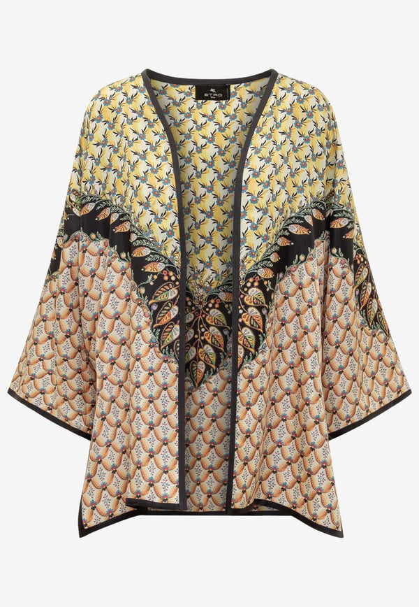 Etro Floral Print Kimono Jacket 12119-9618 0750 Multicolor