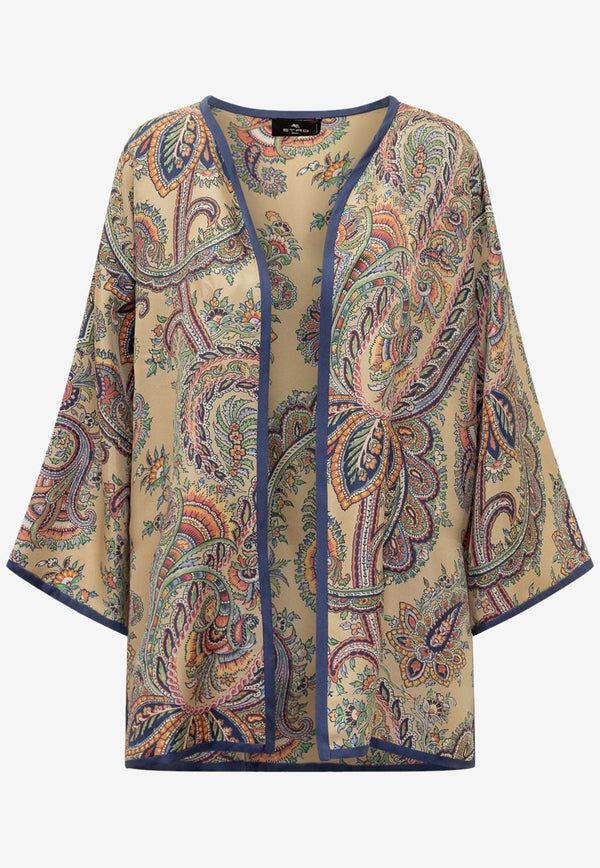Etro Floral Print Kimono Jacket 12119-9619 0800 Multicolor