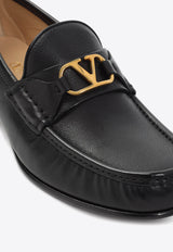 VLogo Leather Loafers