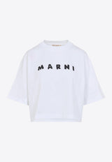 Logo Print Cropped T-shirt