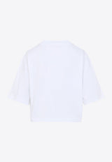 Logo Print Cropped T-shirt