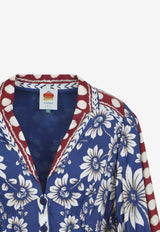 Luna Floral Print V-neck Mini Dress