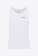 Ribbed Knit Logo Tank Top
