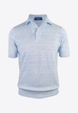 Linen-Blend Polo T-shirt