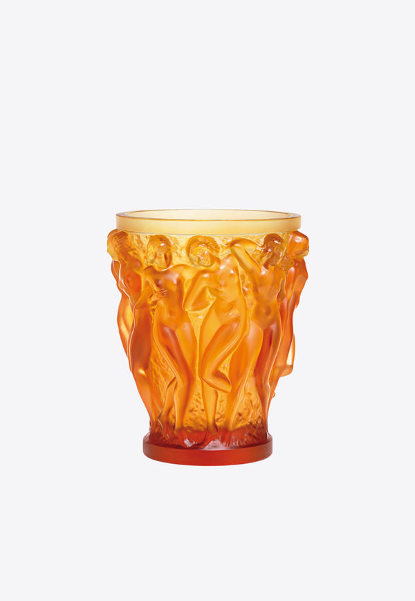 Lalique Bacchantes Crystal Vase Amber 1220020