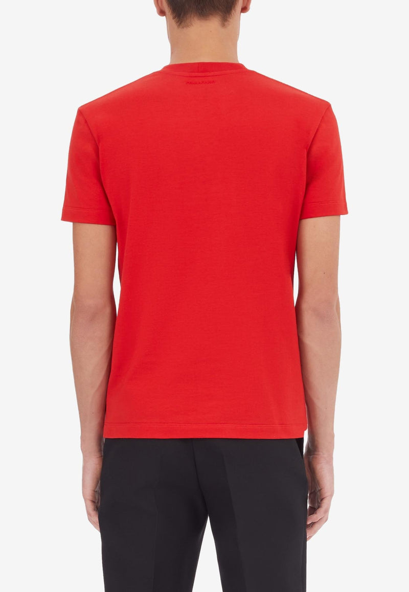 Salvatore Ferragamo Basic Short-Sleeved T-shirt Red 122160 H 765294 RED