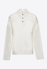 Salvatore Ferragamo Long-Sleeved Polo T-shirt 122269 H 769939 OFF WHITE Off-white