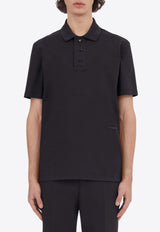 Salvatore Ferragamo Logo Embroidered Polo T-shirt Black 122328 H 772046 NERO