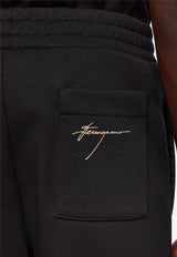 Salvatore Ferragamo Logo Track Pants 122422 P 776118 NERO Black