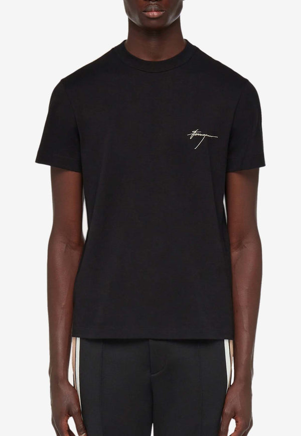 Salvatore Ferragamo Logo Short-Sleeved T-shirt 122434 H 776294 NERO Black