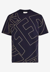 Salvatore Ferragamo Graphic Logo Short-Sleeved T-shirt 122456 H 776716 NEW NAVY Navy