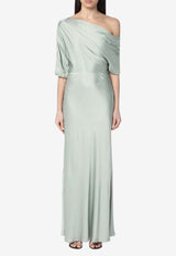 Malina Marisa One-Shoulder Maxi Dress Green 12247687VI/Q_MALIN-SG