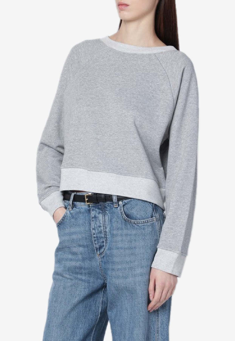 Victoria Beckham Constance Crewneck Sweatshirt Gray 1224JSS005641ACO/S_VIBEC-GM