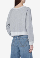 Victoria Beckham Constance Crewneck Sweatshirt Gray 1224JSS005641ACO/S_VIBEC-GM