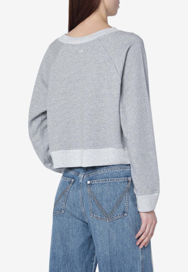 Victoria Beckham Constance Crewneck Sweatshirt Gray 1224JSS005641ACO/S_VIBEC-GM