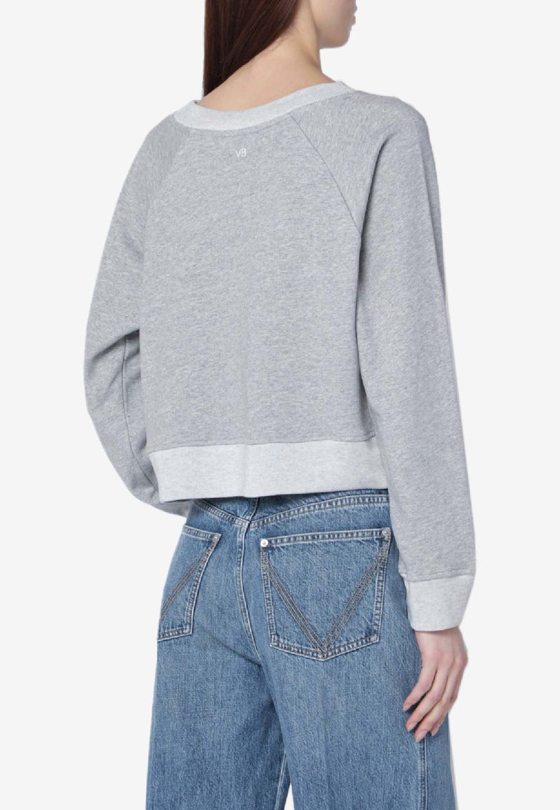 Victoria Beckham Constance Crewneck Sweatshirt Gray 1224JSS005641ACO/S_VIBEC-GM