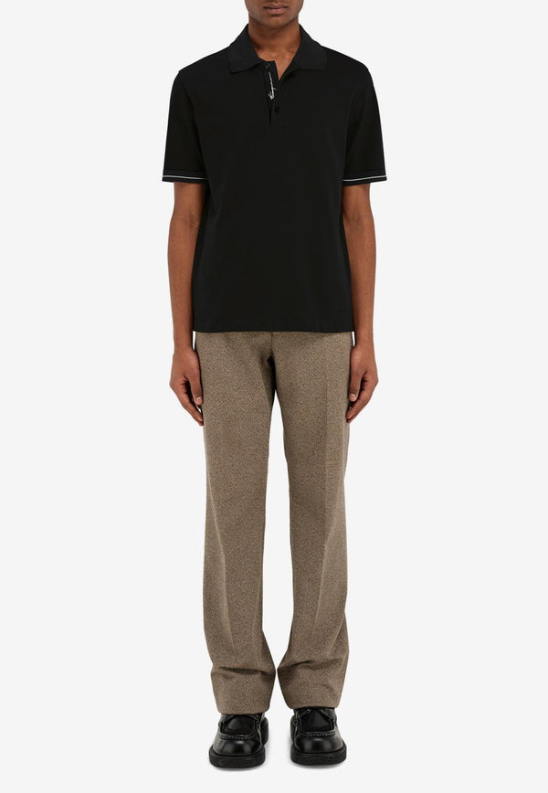 Ferragamo Short-Sleeved Polo T-shirt 122607 H 781918 NERO/NERO/BIANCO