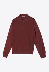 Zip-Up Wool Polo Sweater