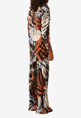 Shona Joy Tramonto Silk Straight-Leg Pants Multicolor 1234188BLACK MULTI