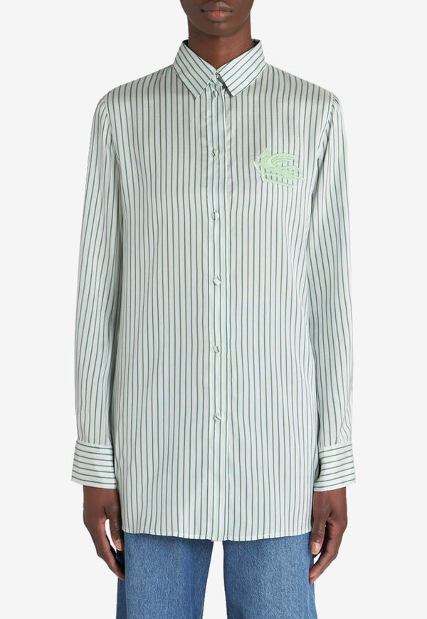 Etro Logo Striped Shirt 12400-0556 0500 Multicolor