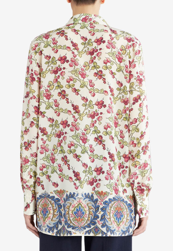 Etro Floral Print Long-Sleeved Shirt 12400-5156 0990 Multicolor