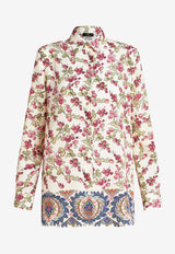 Etro Floral Print Long-Sleeved Shirt 12400-5156 0990 Multicolor