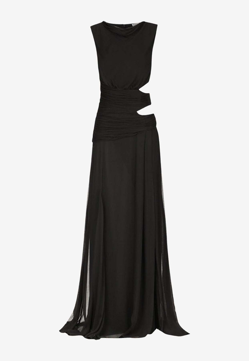 Shona Joy Claude Cut-Out Maxi Dress Black 1242009BLACK