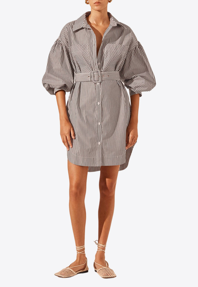 Shona Joy Jayde Striped Oversized Shirt Dress 1243217NAVY