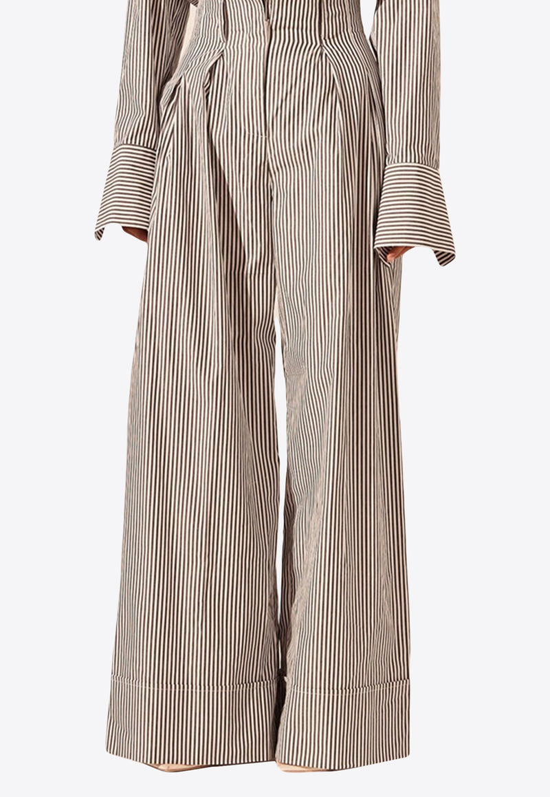 Shona Joy Jayde High-Waisted Striped Pants 1243220NAVY