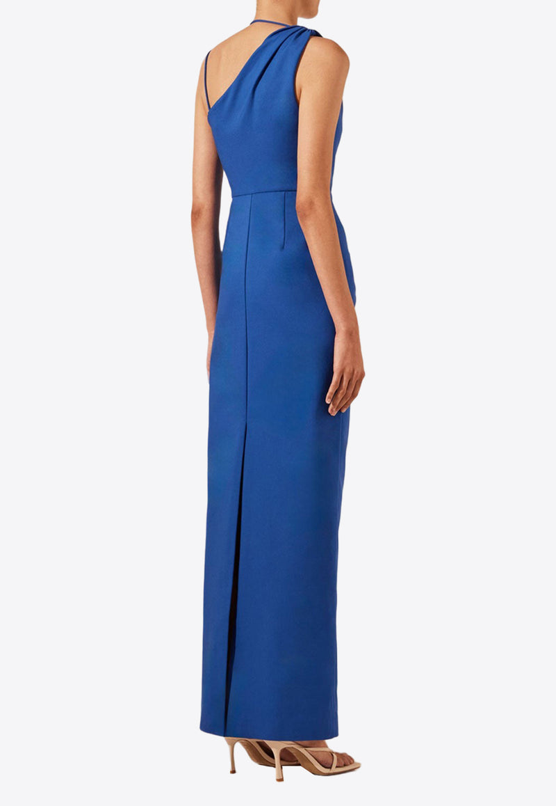 Shona Joy Lani Asymmetrical Gathered Maxi Dress 1243289BLUE