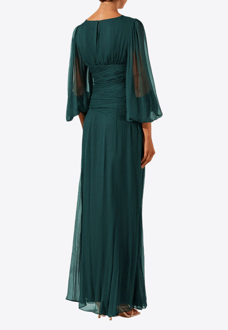 Shona Joy Layla Gathered Maxi Dress Green 1244010GREEN