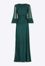 Shona Joy Layla Gathered Maxi Dress Green 1244010GREEN