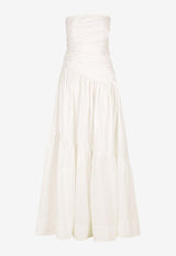 Shona Joy Maiori Strapless Draped Maxi Dress White 1244150WHITE