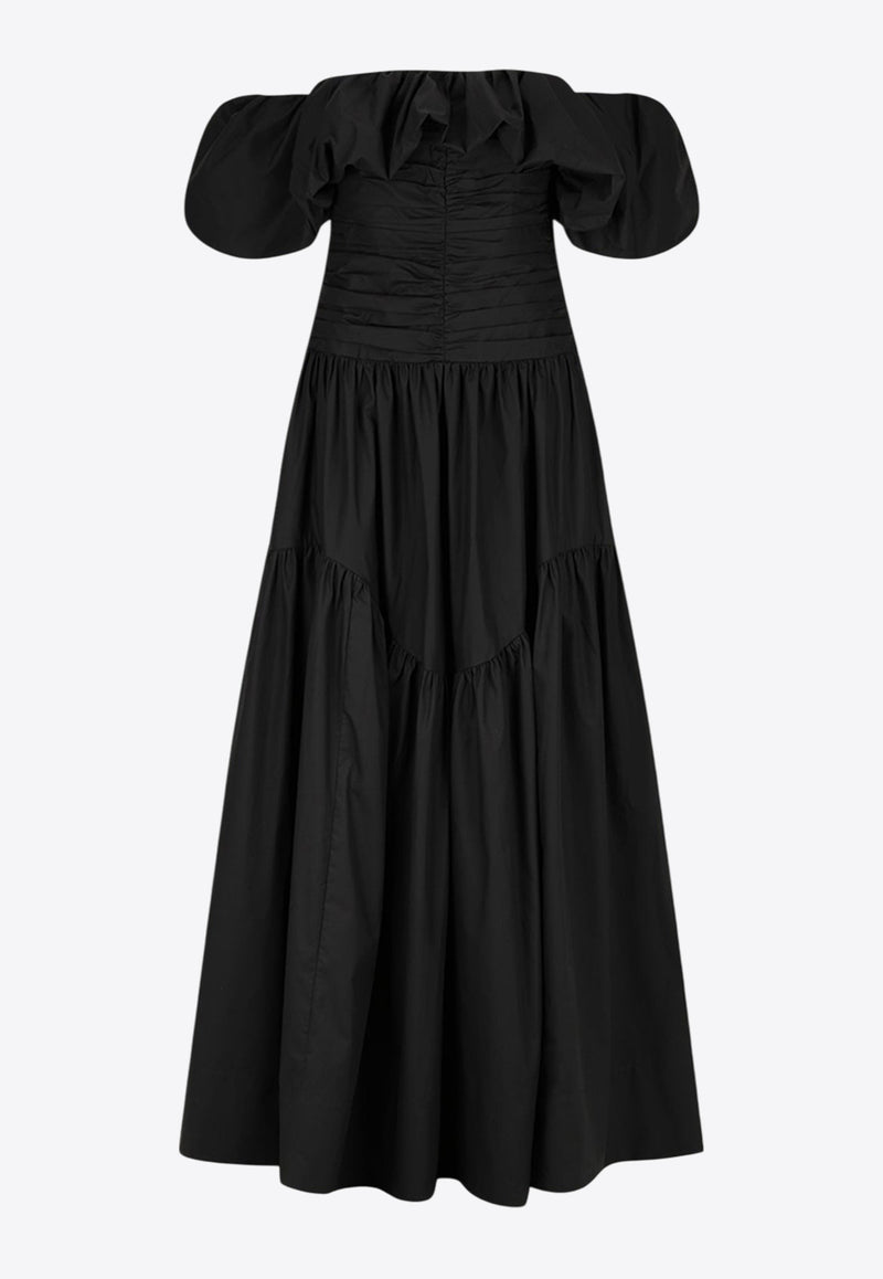 Shona Joy Maiori Off-Shoulder Ruched Maxi Dress Black 1244151BLACK