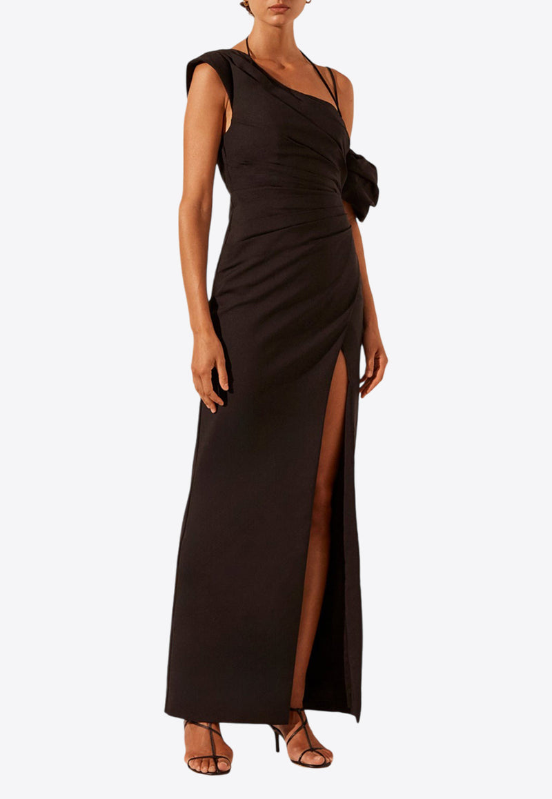 Shona Joy Lani Asymmetrical Maxi Dress Black 1244402BLACK