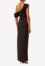 Shona Joy Lani Asymmetrical Maxi Dress Black 1244402BLACK