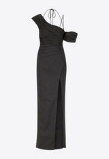 Shona Joy Lani Asymmetrical Maxi Dress Black 1244402BLACK